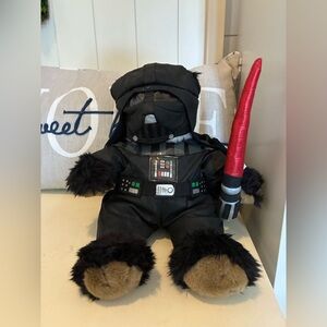 Build A Bear Workshop Panda Bear w/Star Wars Darth Vader costume and lightsaber